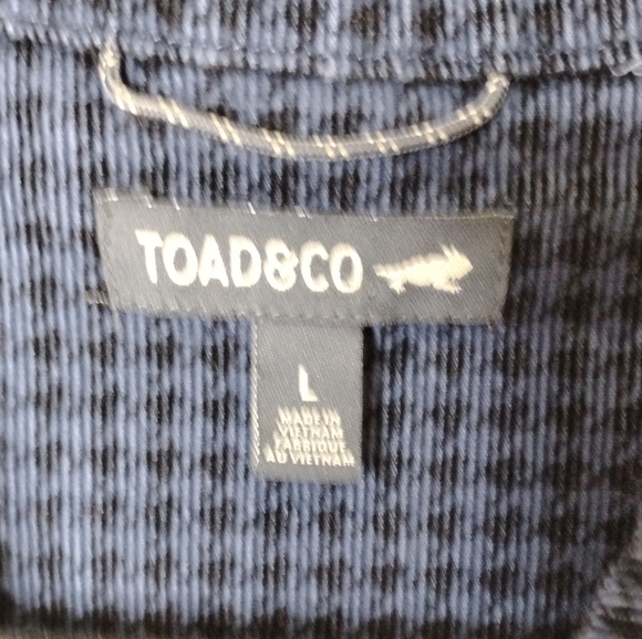 Toad & Co Corduroy Shirt Dress L Houndstooth Popover Pockets Fall Layering - Picture 7 of 9